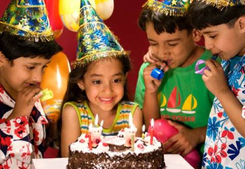 Children Celebrating Birthday
